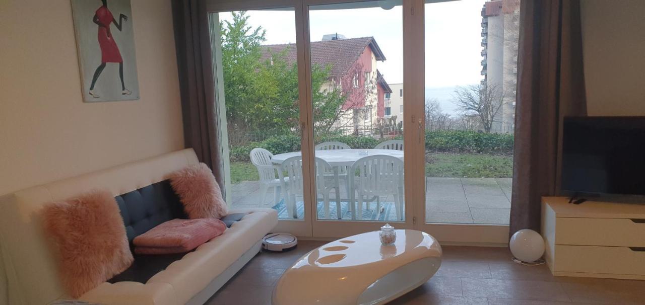 Ferienwohnung Am Bodensee Mit Seesicht Und Wellness Rorschacherberg Bagian luar foto